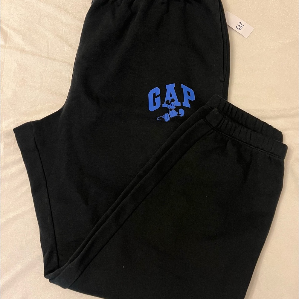 GAP Black Joggers with Blue Logo